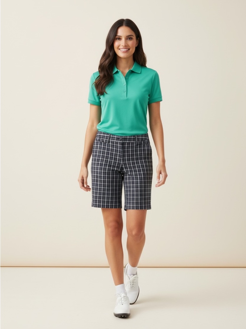 Sport Haley Blue Plaid Bermuda Shorts Size 10